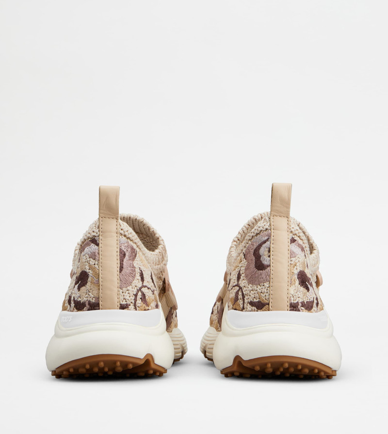 Tod's KATE SLIP-ON SNEAKERS IN FABRIC - BEIGE, BROWN outlook