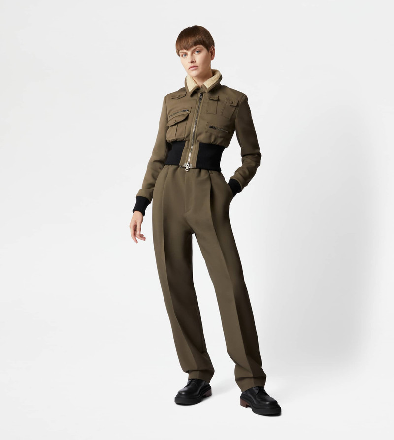 Tod's AVIATOR JACKET IN WOOL - GREEN outlook
