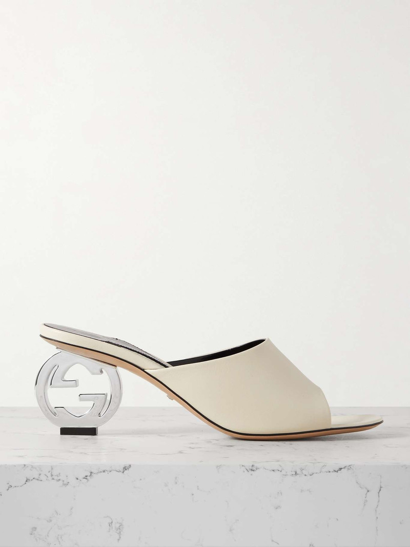 Embellished leather mules 1