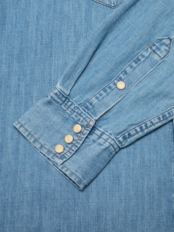 Gunnar Light Used Denim Shirt Light Blue - 5