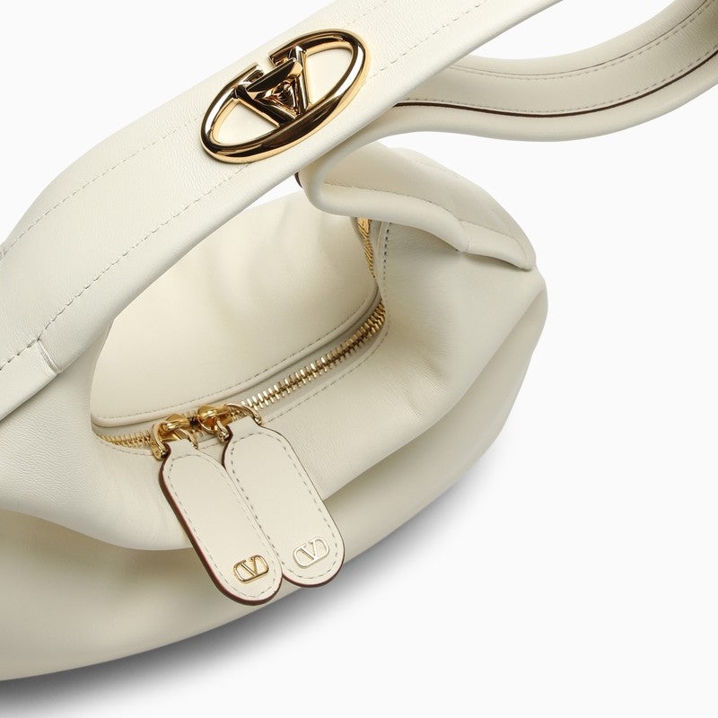 Valentino Garavani Small Go-Hobo Bag In Ivory Leather Women - 5