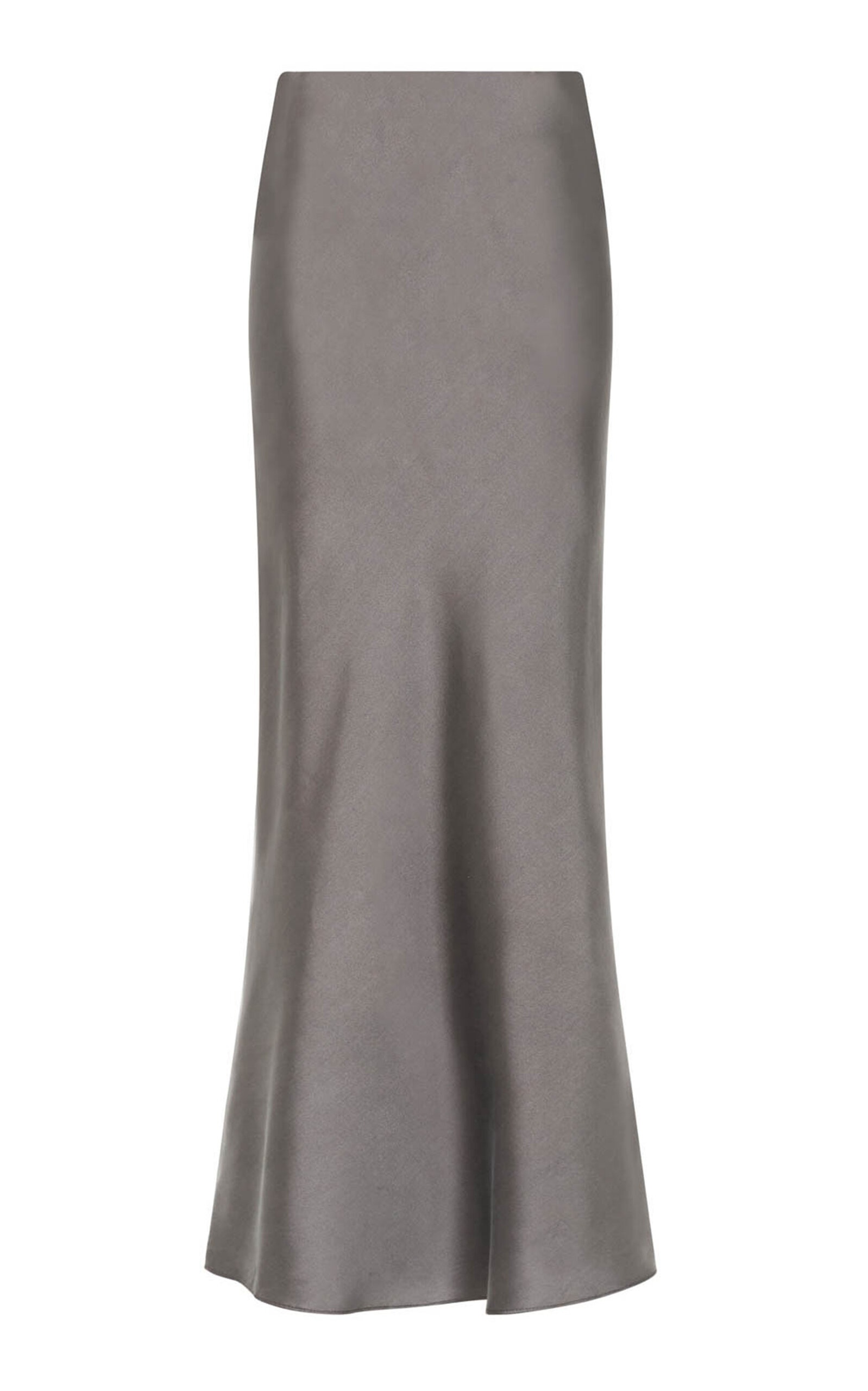 Silk-Blend Maxi Skirt dark grey - 6