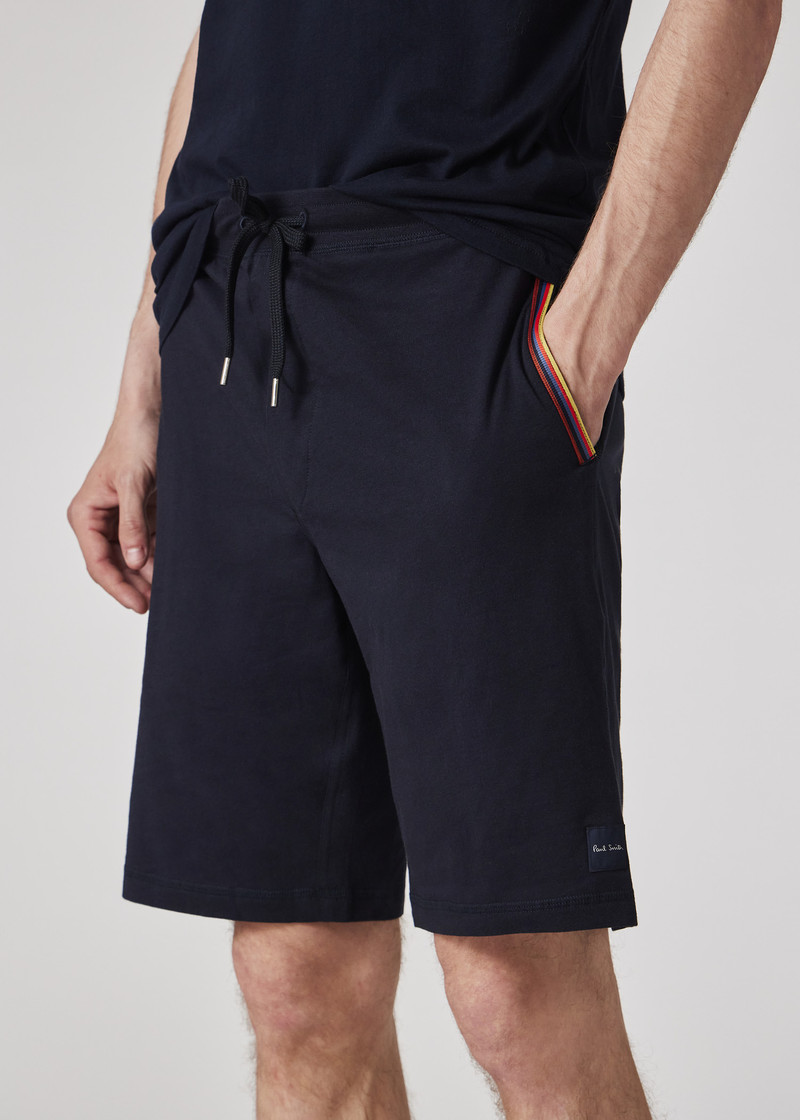 Paul Smith Navy Jersey Cotton Lounge Shorts outlook