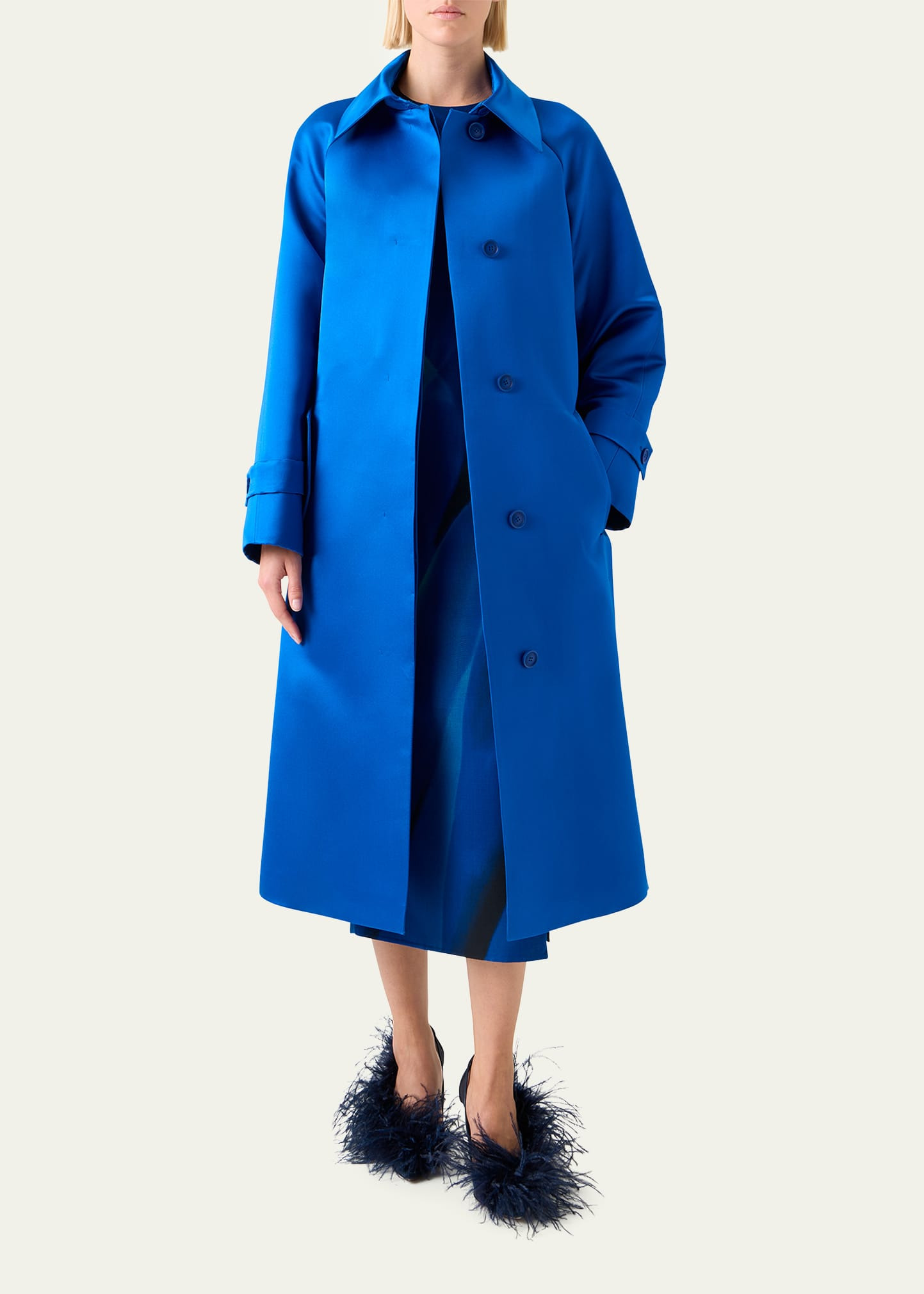 Elliot Oversized Silk Duchess Coat - 2
