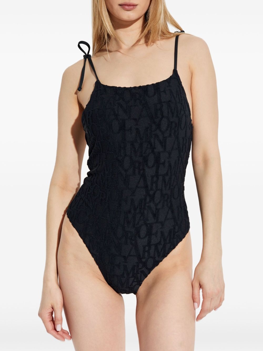 monogram-pattern swimsuit - 3