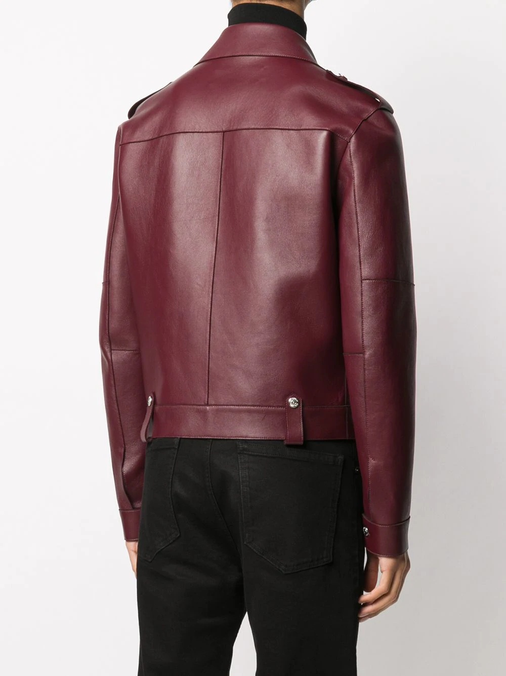 leather biker jacket - 4