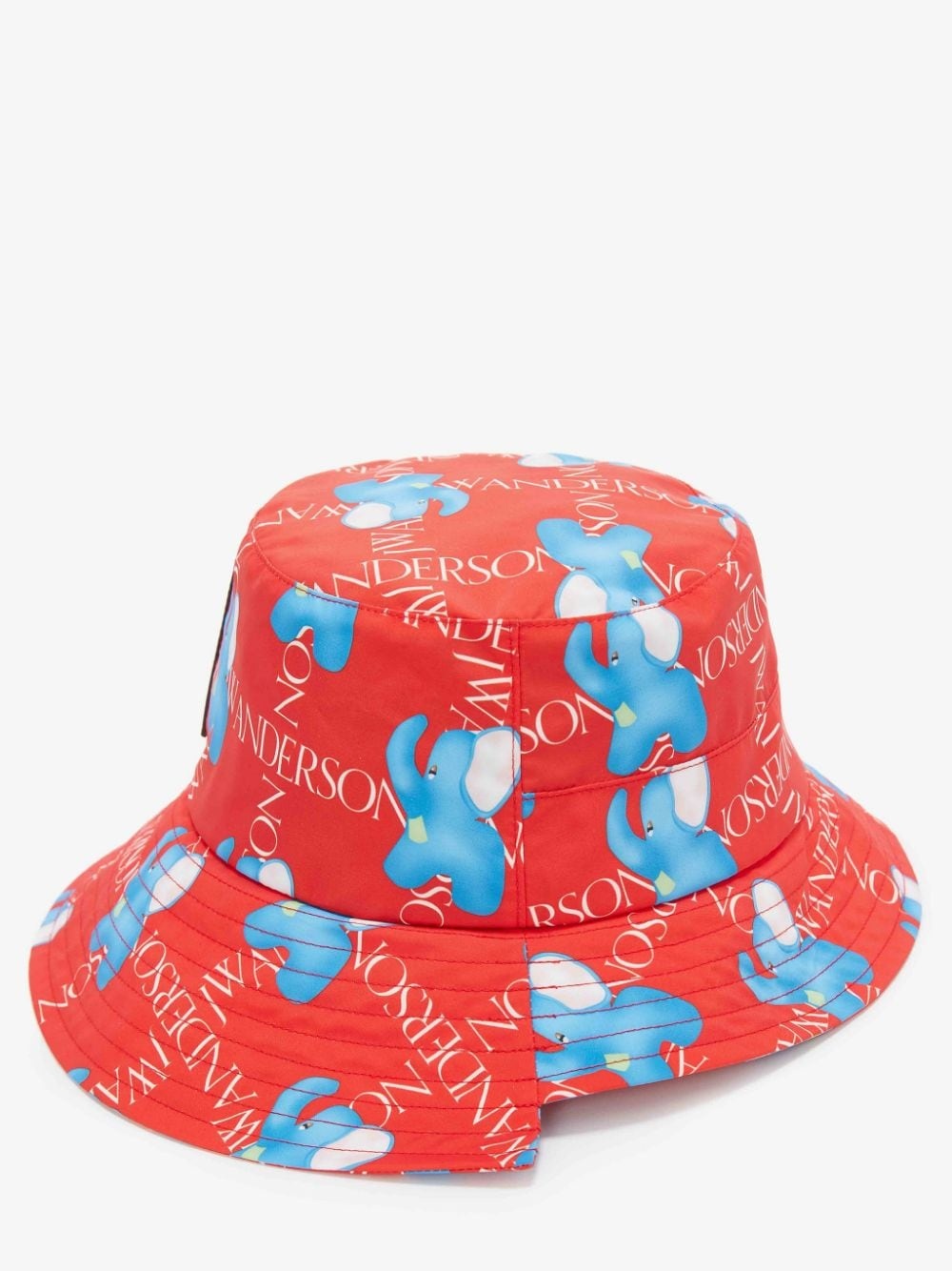 ASYMMETRIC BUCKET HAT WITH ELEPHANT MOTIF - 1