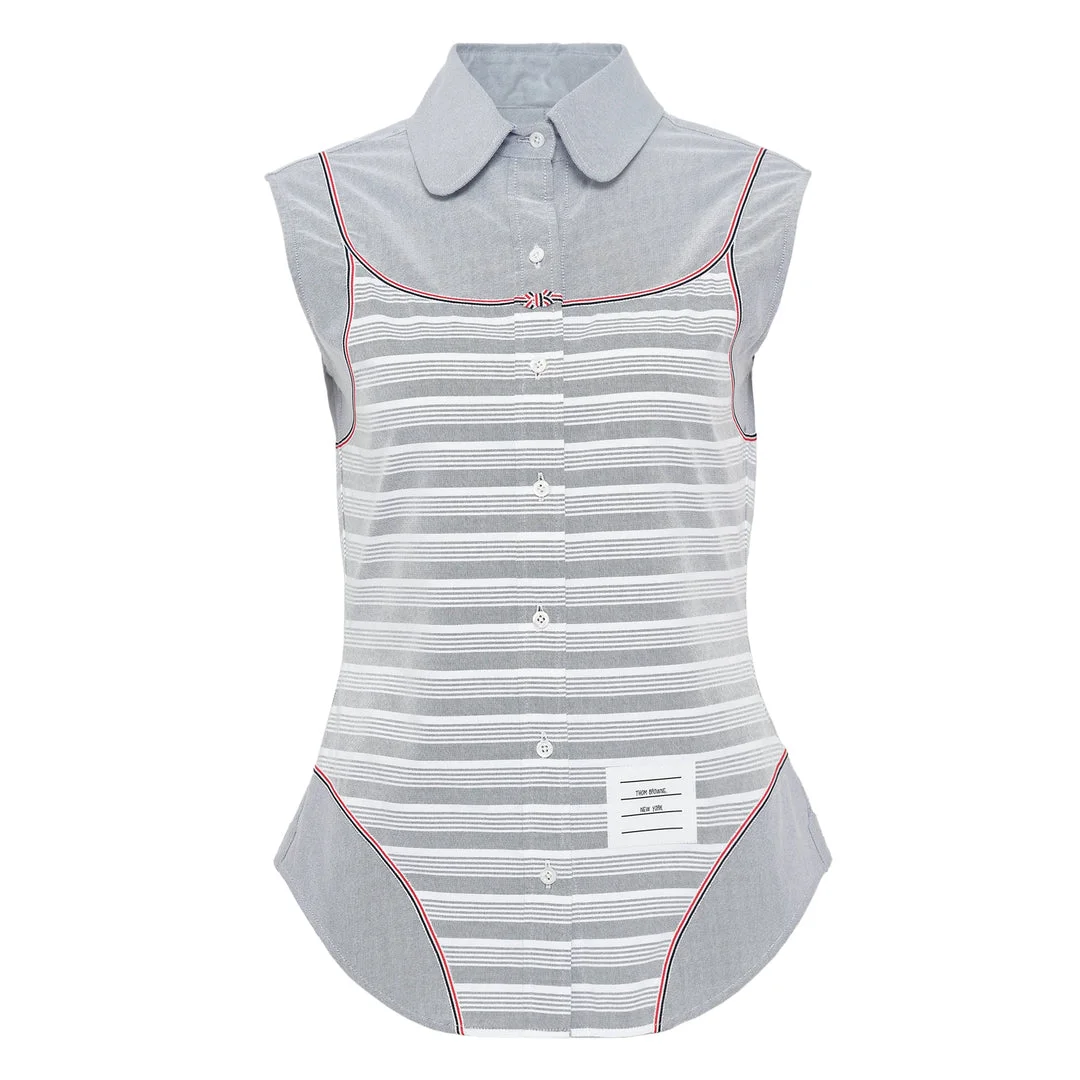 Sleeveless Swimsuit Trompe Loeil - 1