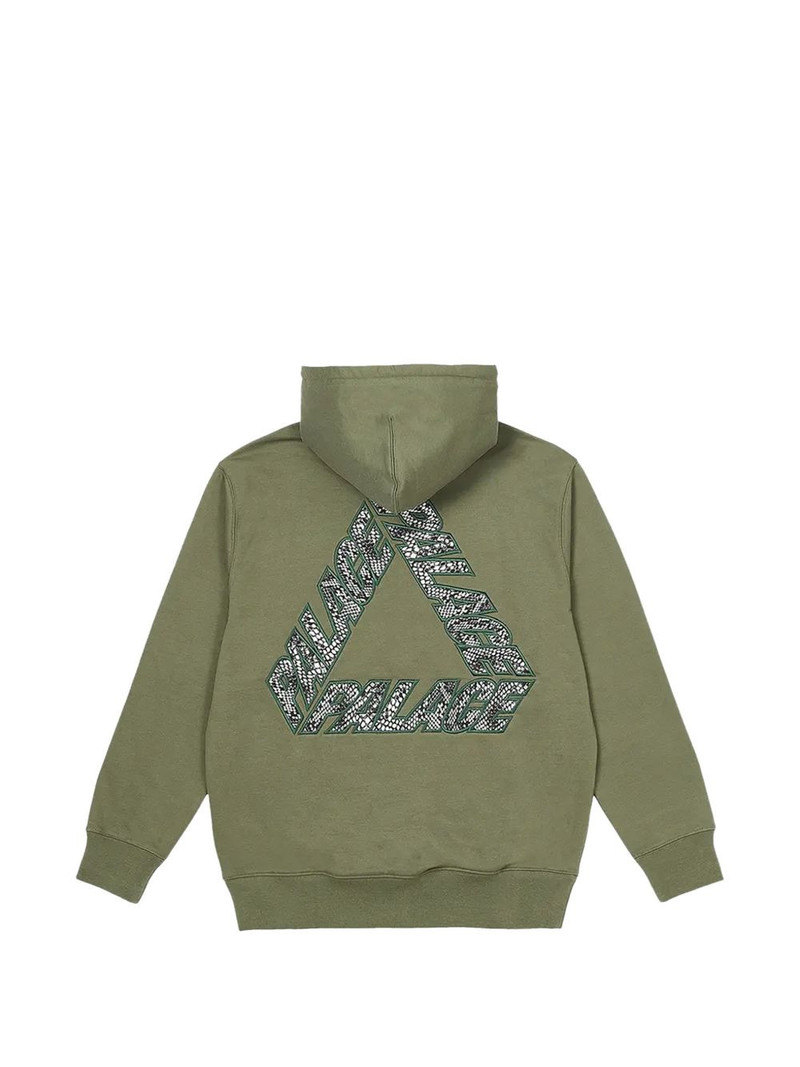 PALACE P-3 snake-appliqué hoodie outlook