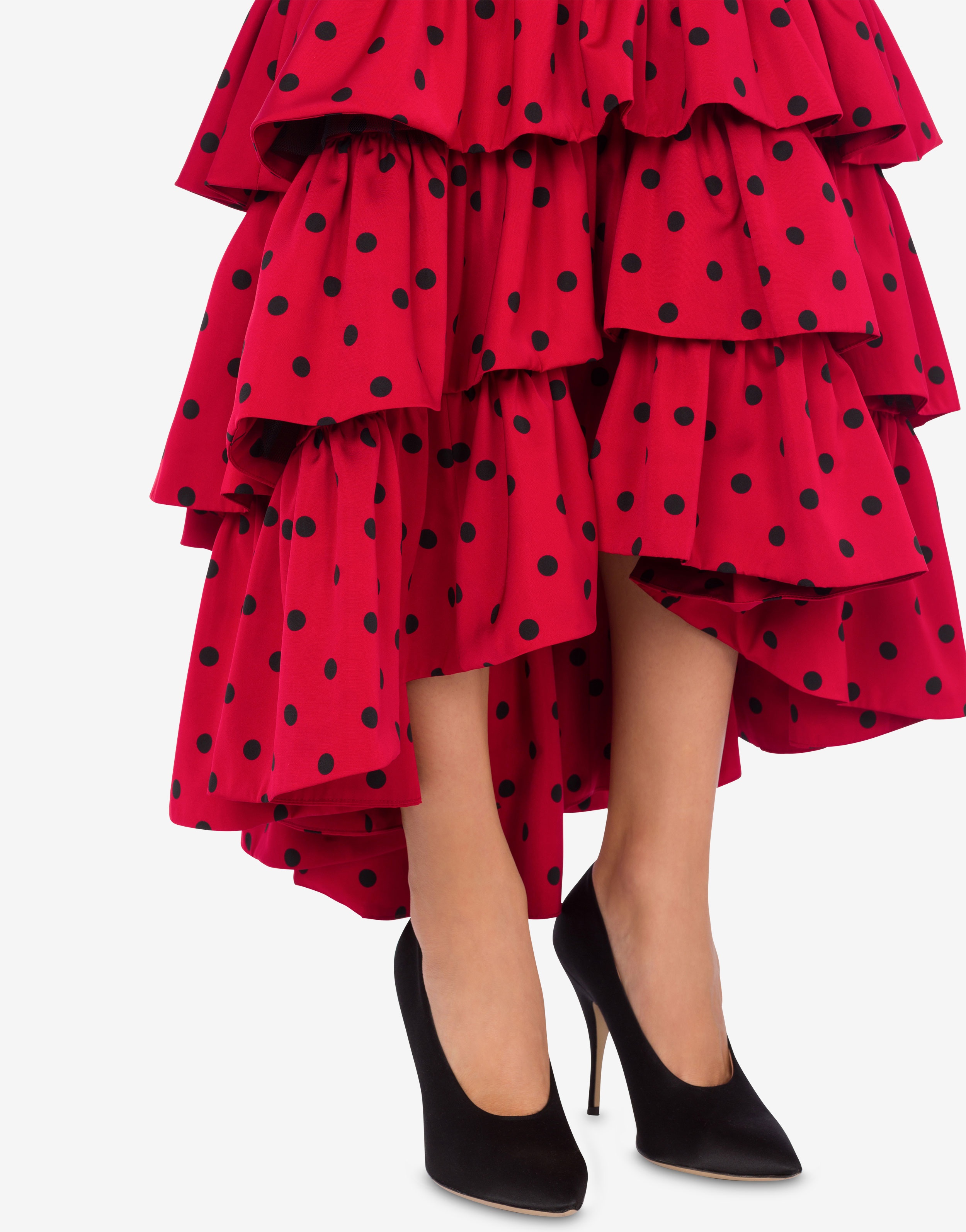 ALLOVER POLKA DOTS TAFFETA SKIRT - 4