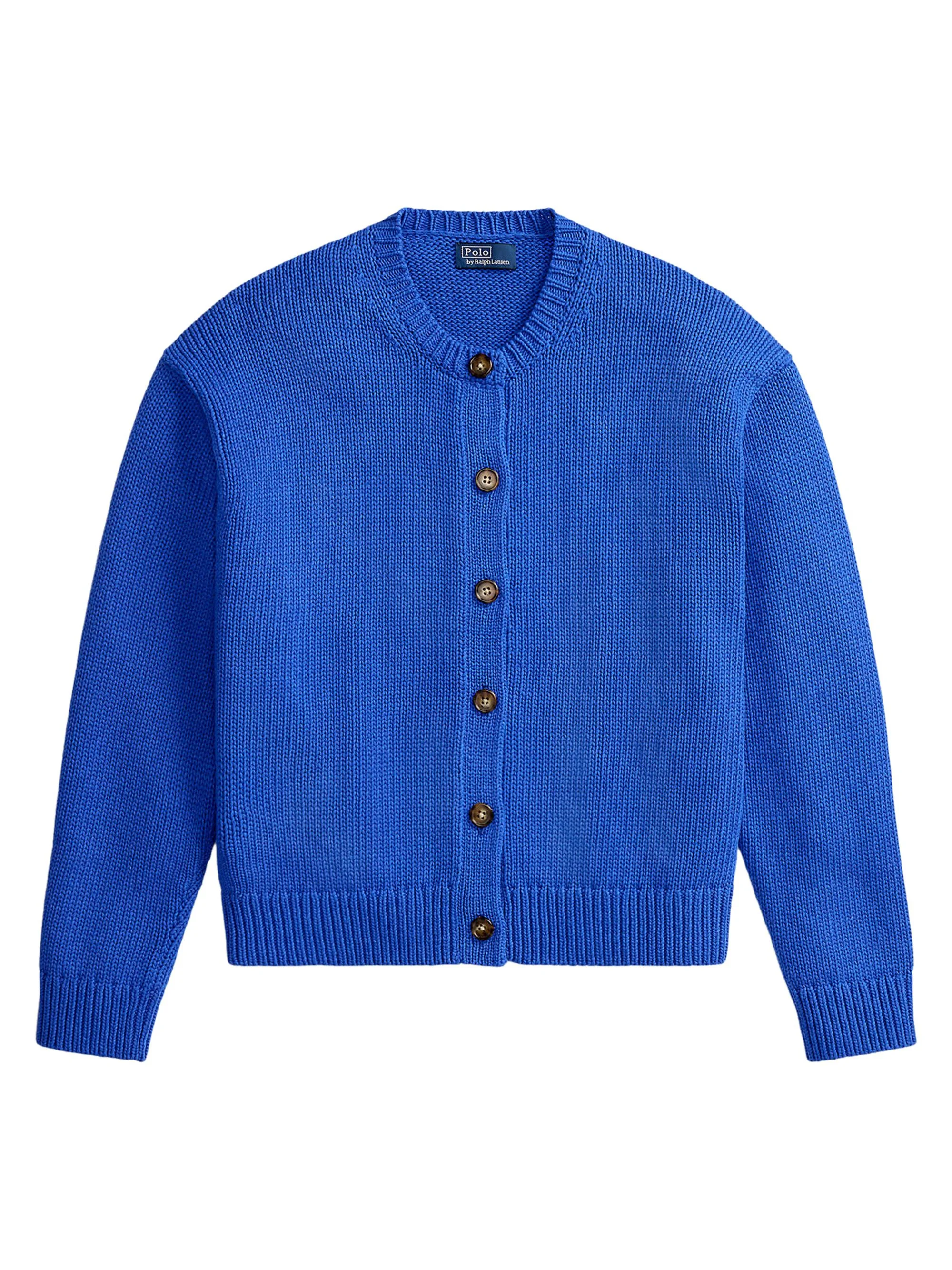 Women's Knit Linen-Blend Cardigan - Gala Blue - 1