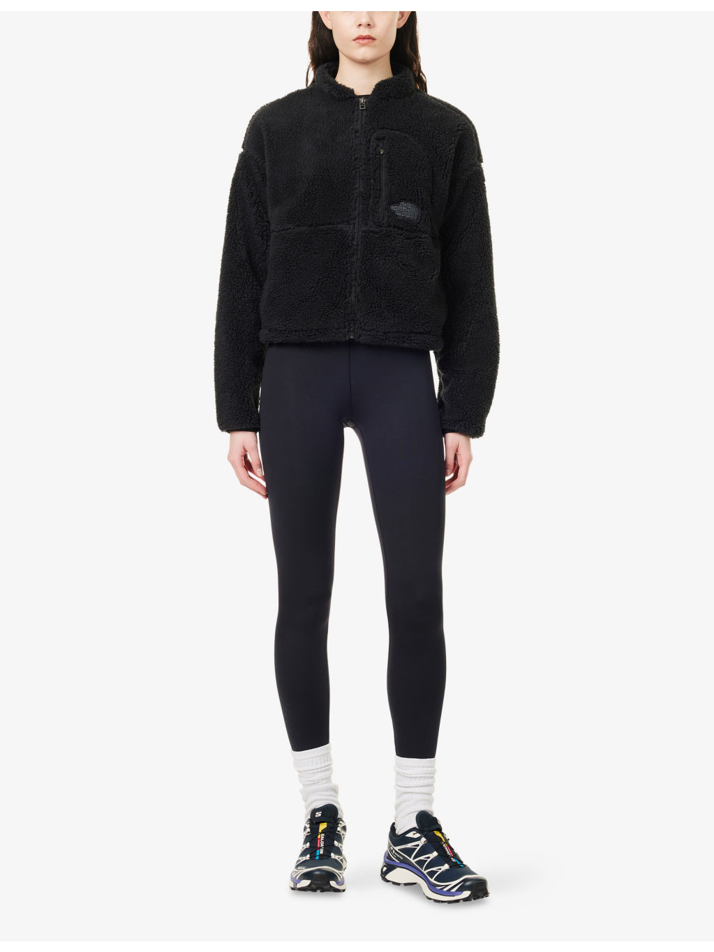 Boxy-fit mock-neck teddy jacket - 2