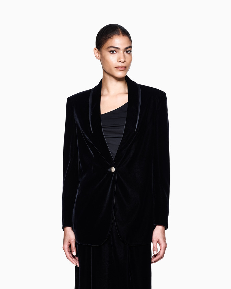 GIORGIO ARMANI SINGLE-BREASTED JACKET IN VELVET outlook