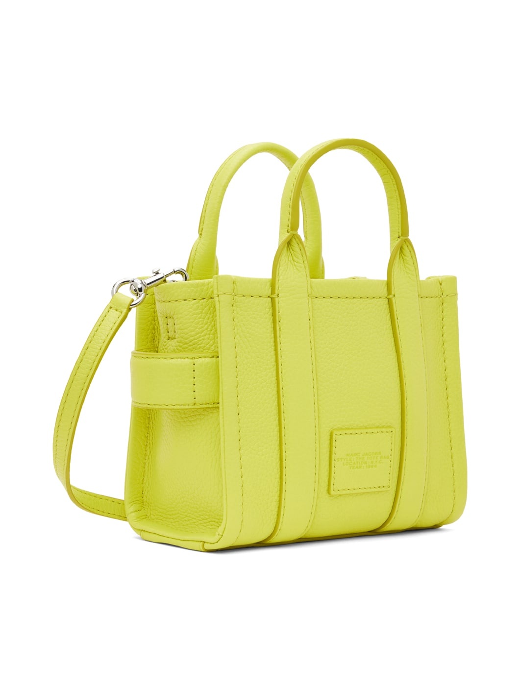 Yellow 'The Leather Mini Tote Bag' Tote - 3