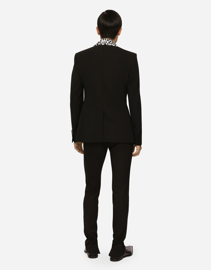 Single-breasted stretch wool Sicilia-fit tuxedo jacket 5