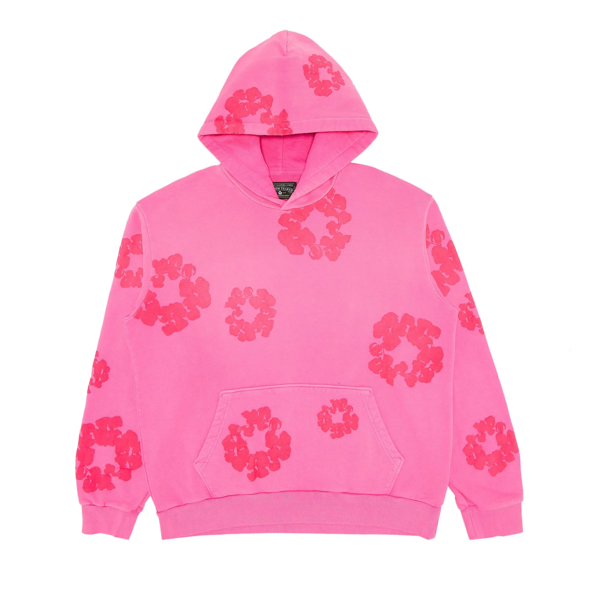 Denim Tears Mono Cotton Wreath Hoodie 'Pink' - 1