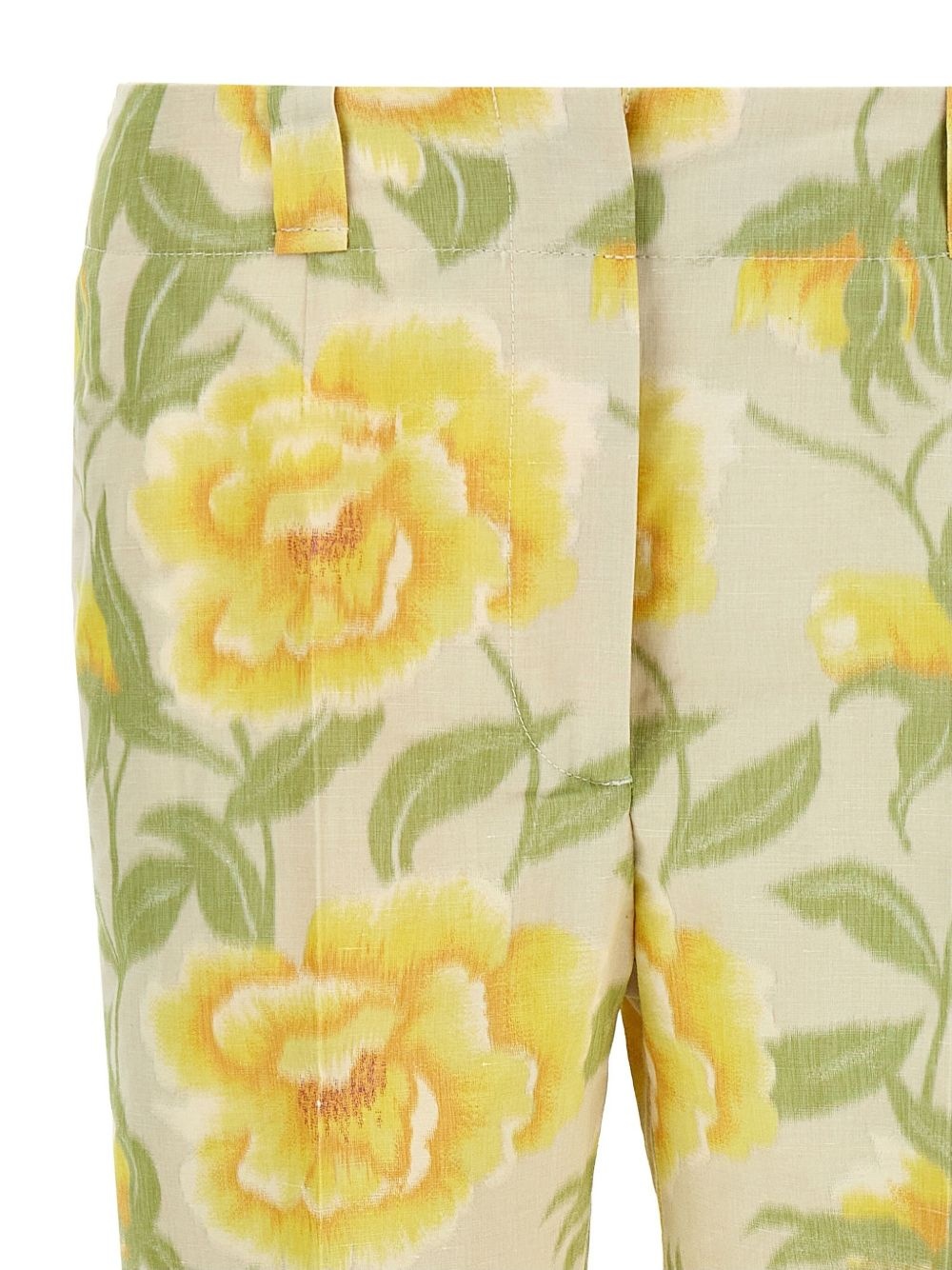 Peonies-print trousers - 3