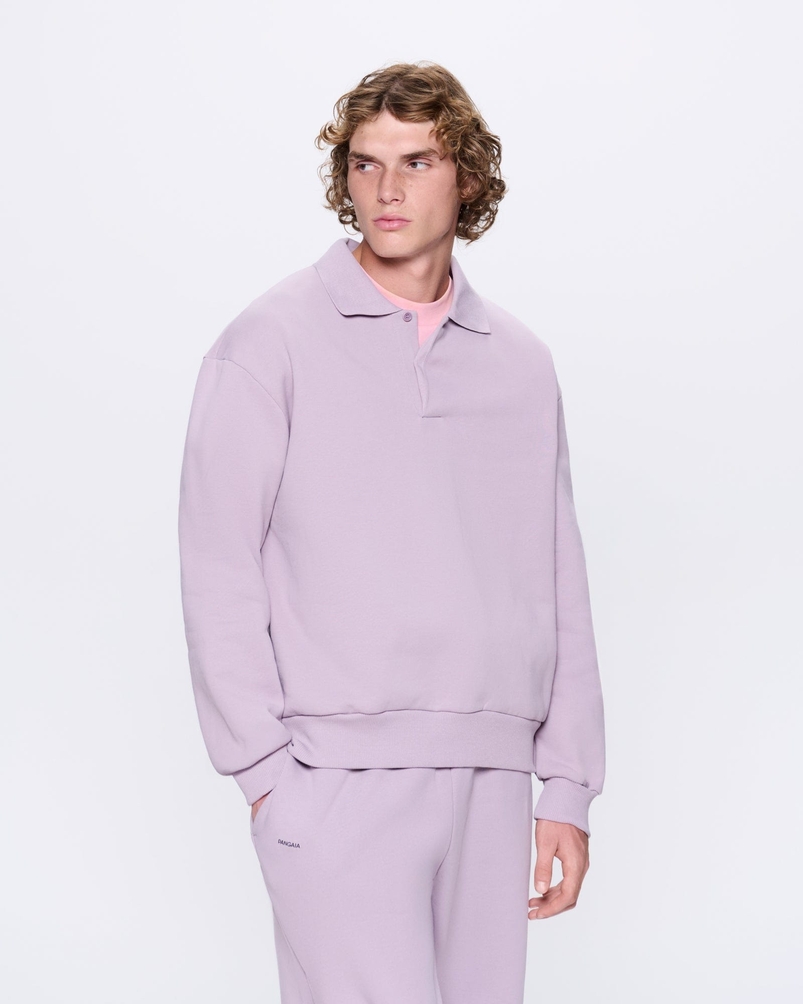 Mens DNA Heavyweight Polo Sweatshirt - Raisin Purple - 3