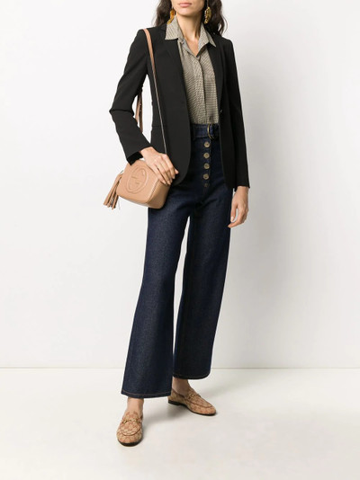 GUCCI knitted-panel fitted blazer outlook