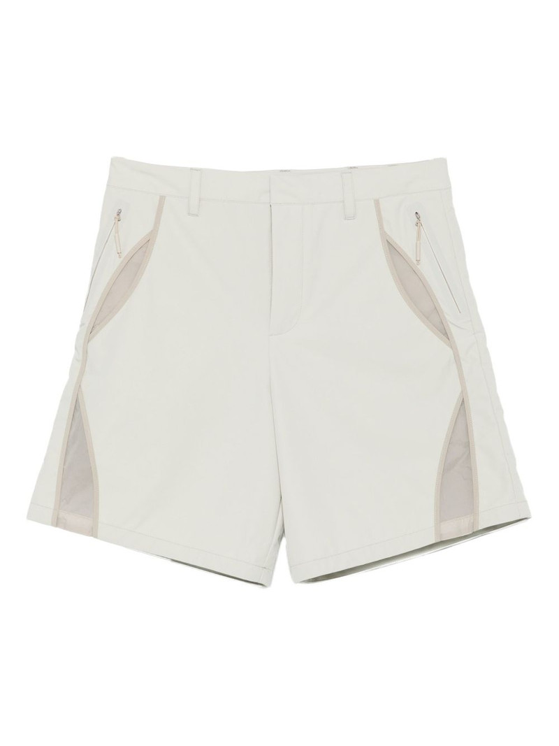 panelled mesh insert shorts 1