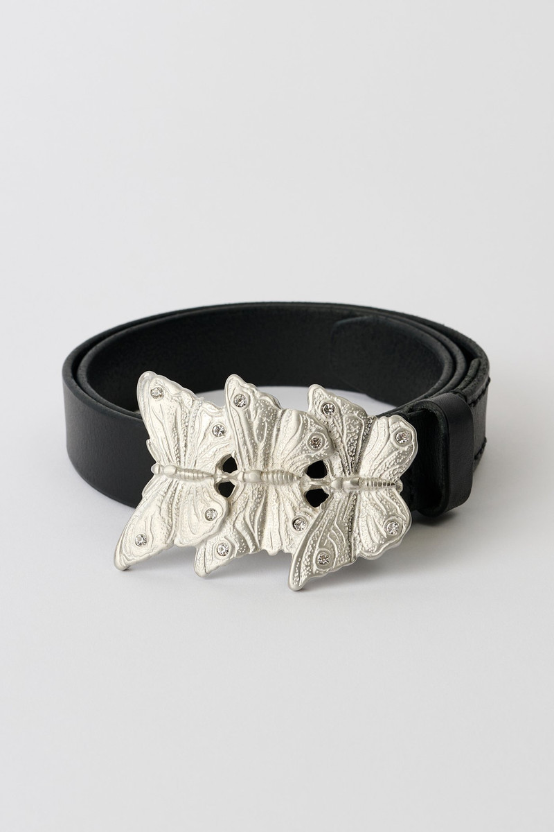Butterfly Belt Oily Black Leather 1