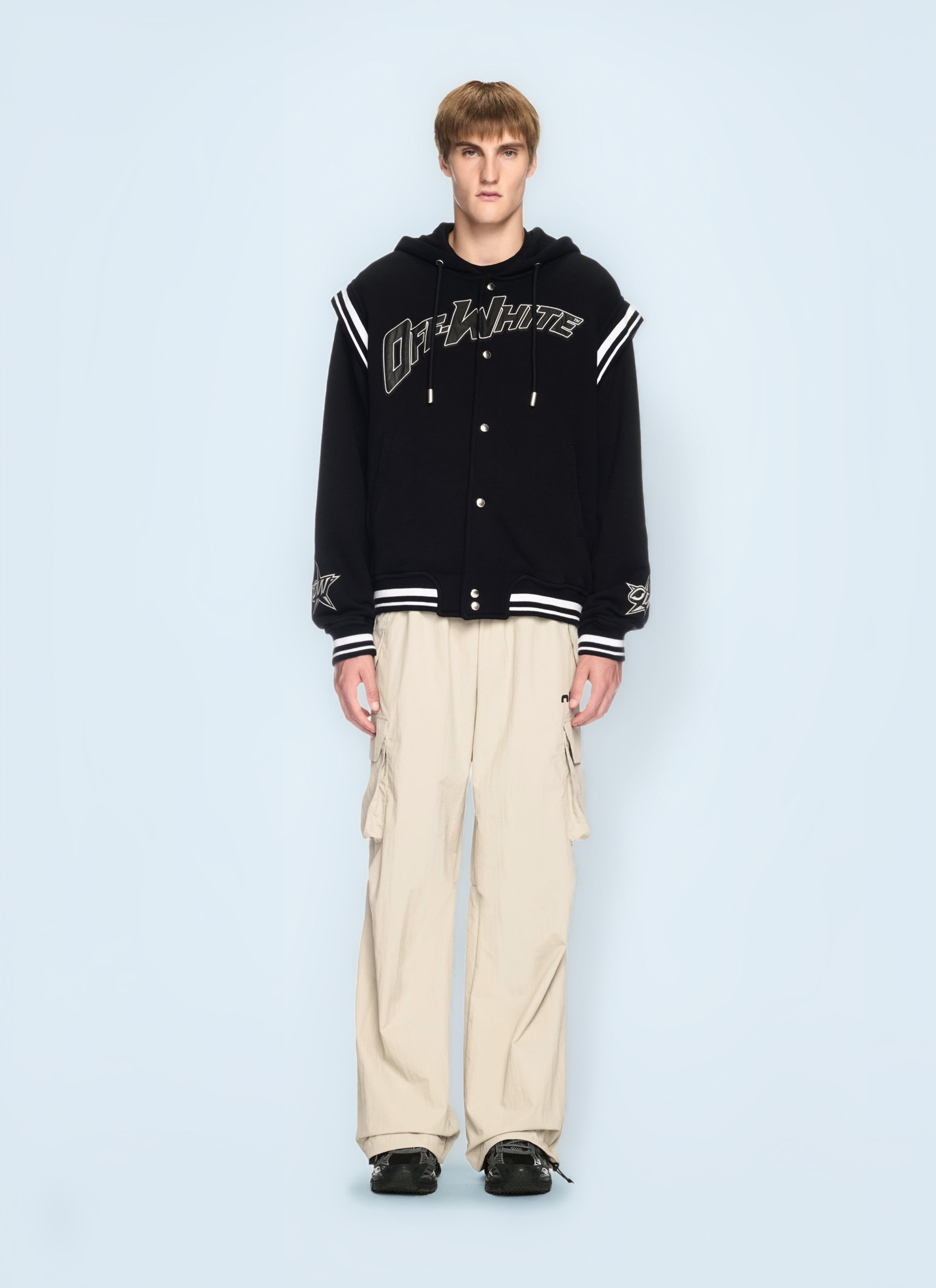 Fleece 00 Varsity Hooded Jacket - 1