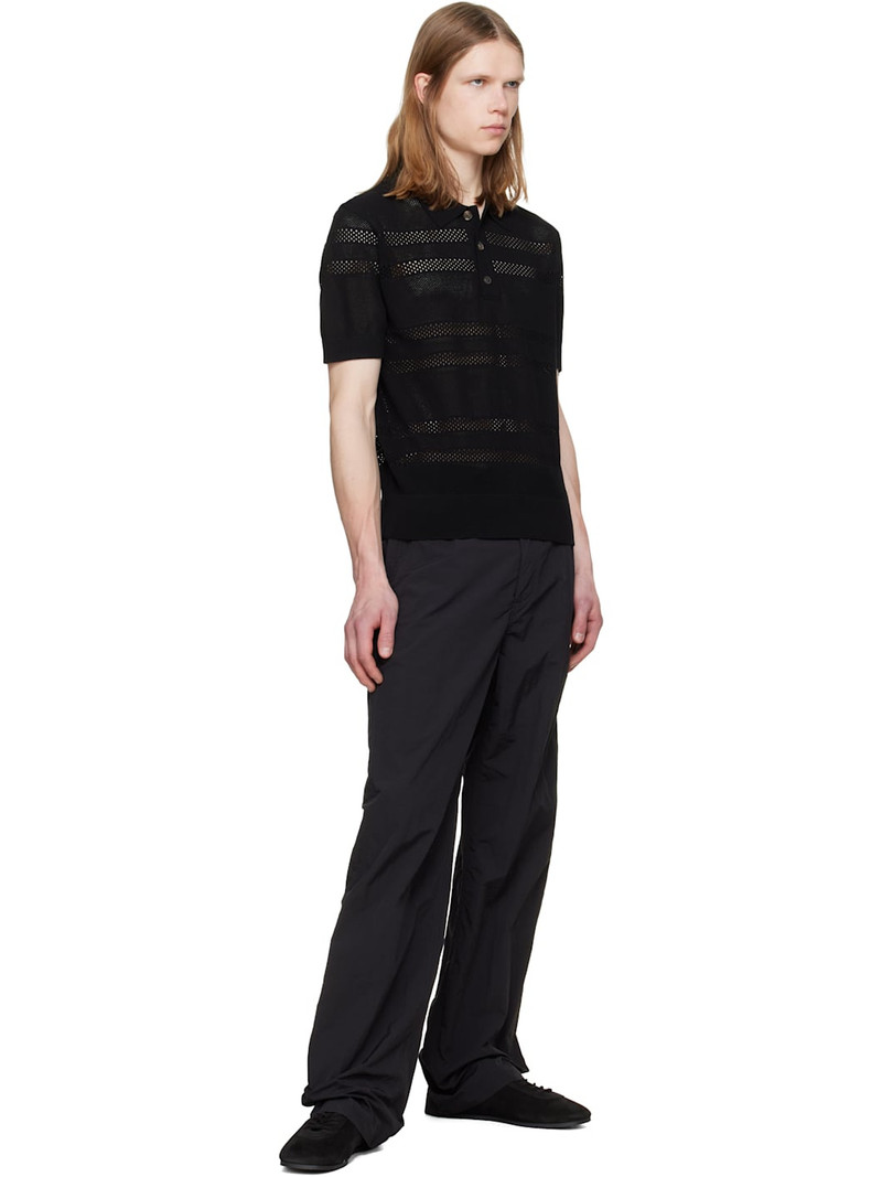 Dries Van Noten Black Mesh Polo outlook