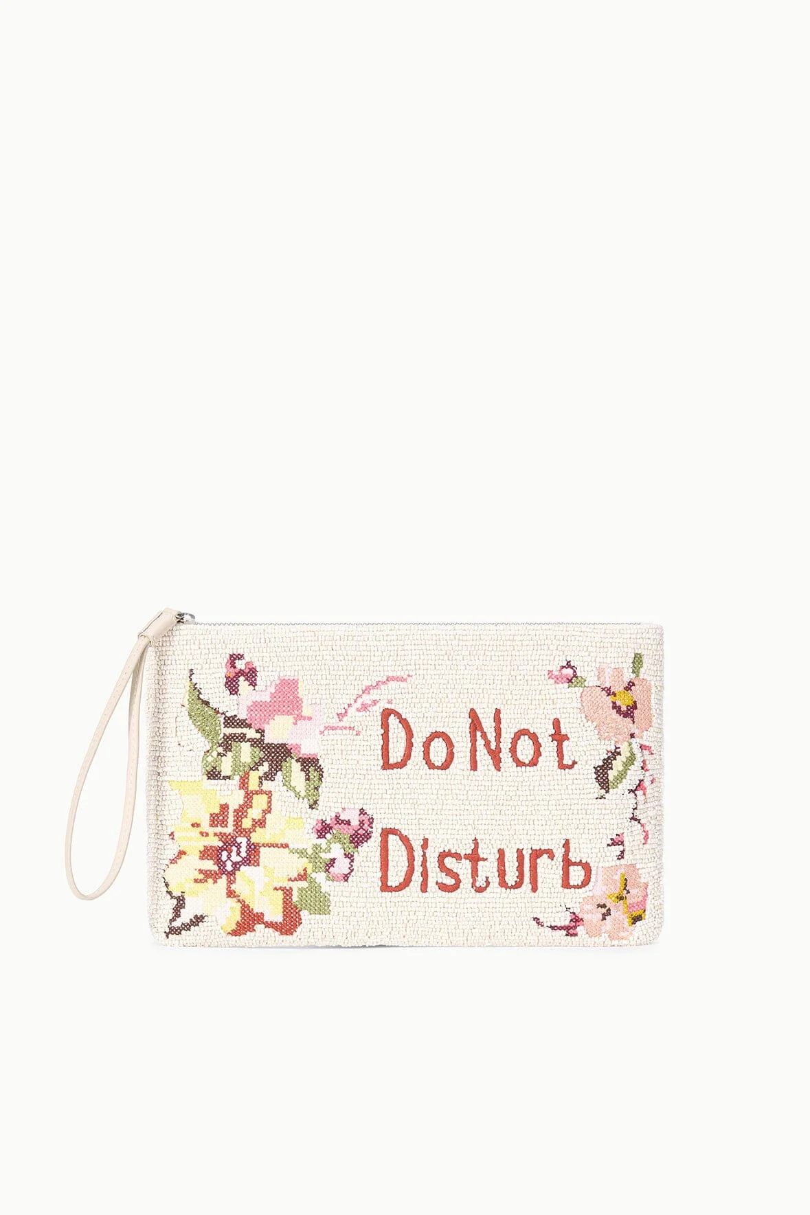 STAUD TOMMY BEADED LARGE POUCH DO NOT DISTURB - 1