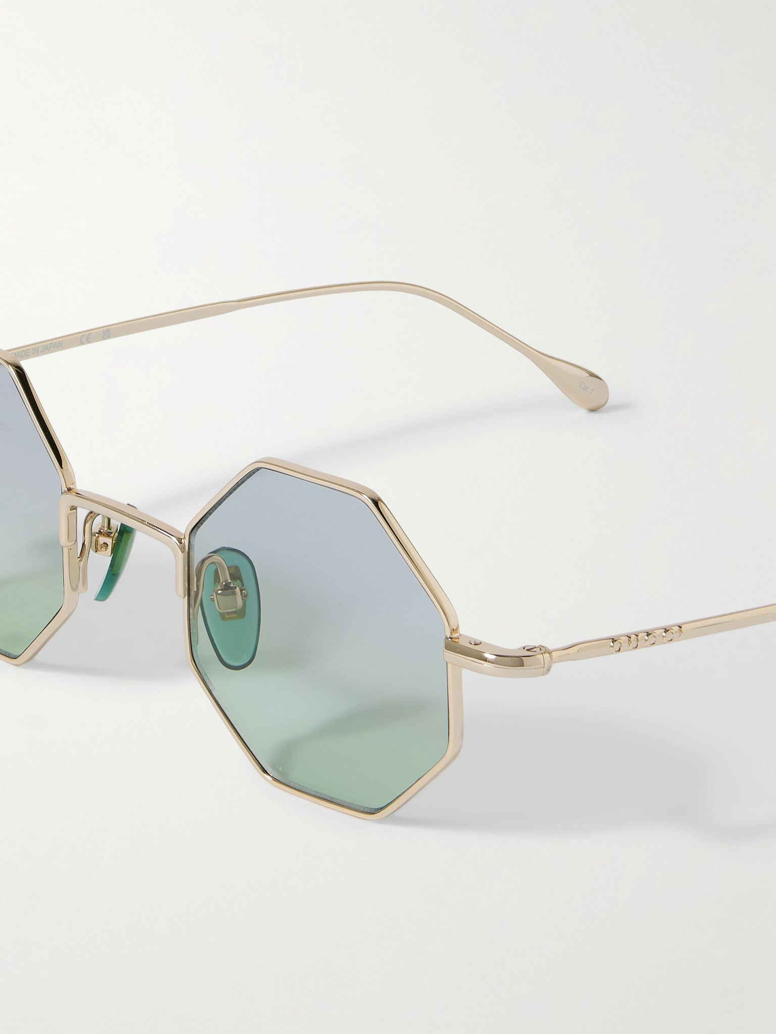 Octagon-Frame Gold-Tone Sunglasses Gold - 3