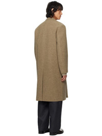 AURALEE Brown Sponge Wool Melton Chesterfield Coat | ssense