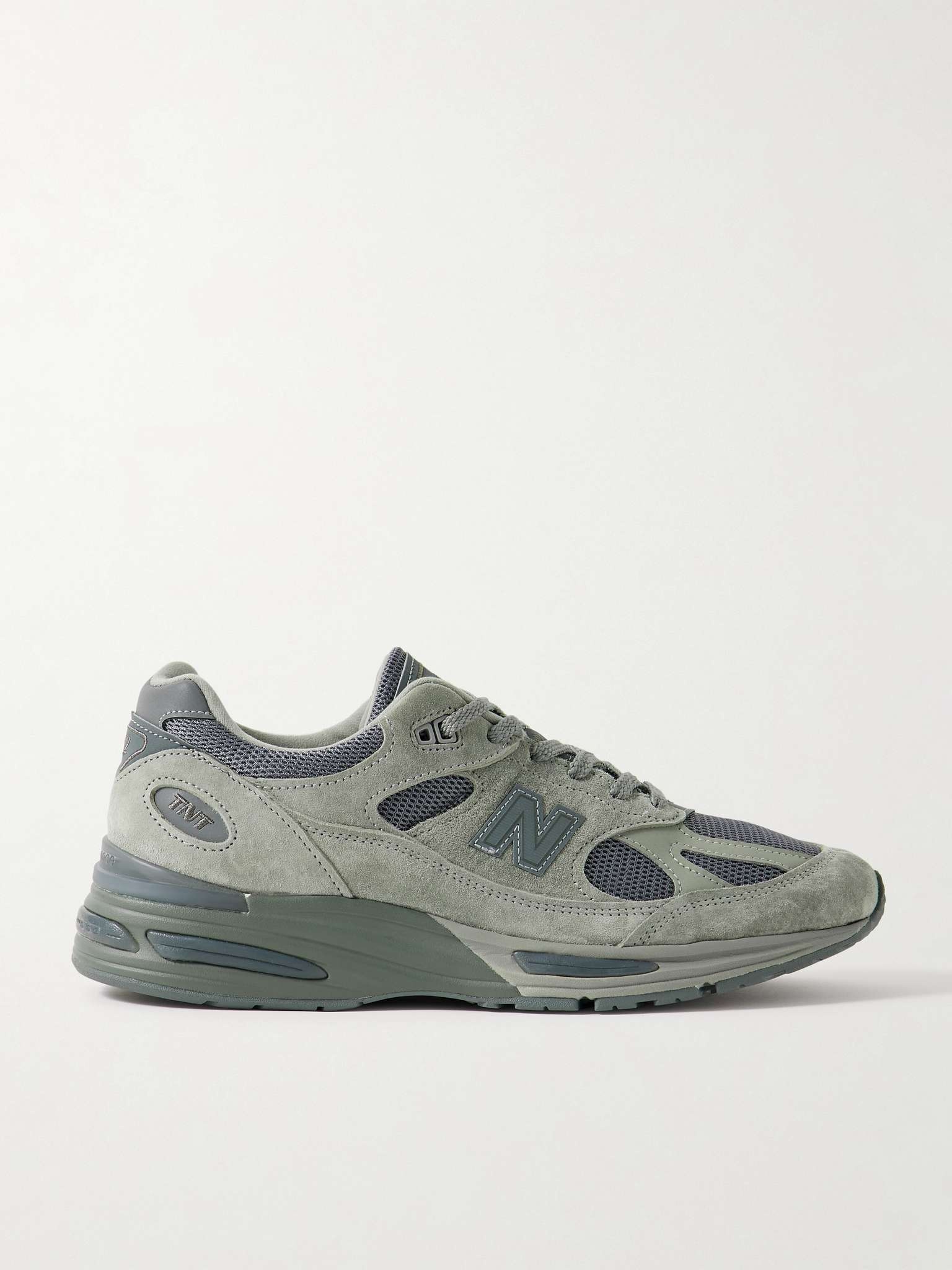 New Balance + thisisneverthat 991v2 Leather-Trimmed Suede and Mesh