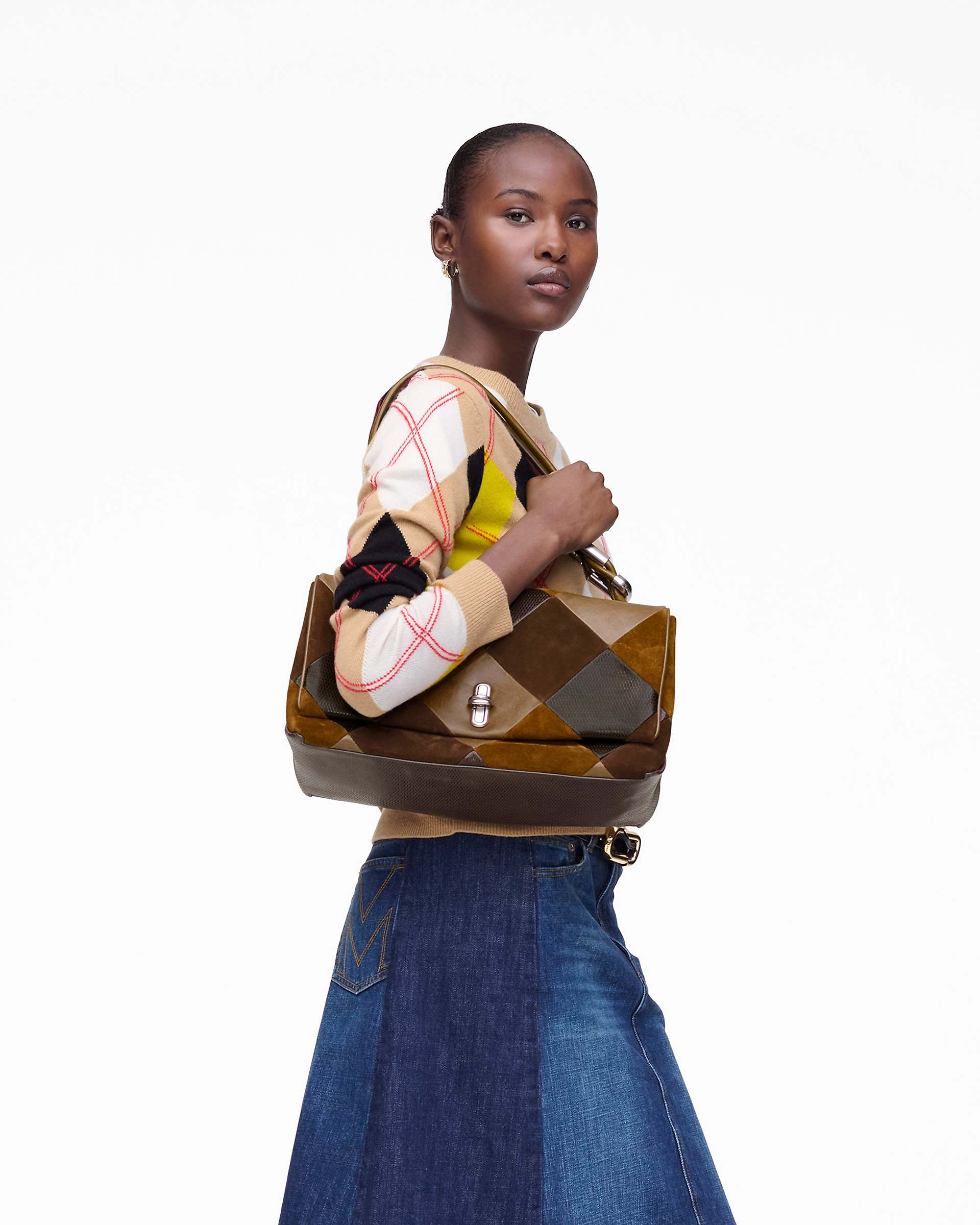 THE SUEDE PATCHWORK LARGE DUAL BAG - 2