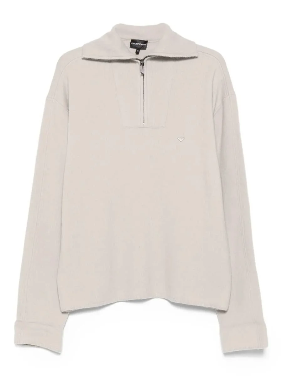 Emporio Armani Half Zip Turtle Neck Sweater Clothing - 1
