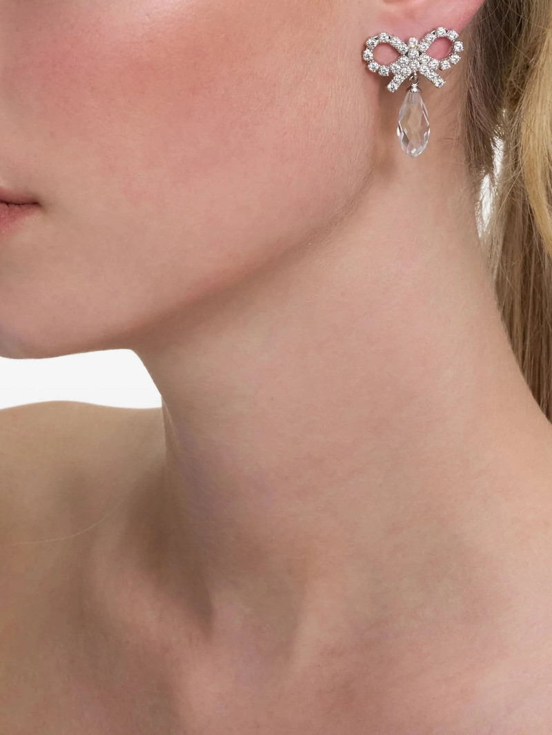 self-portrait Self-portrait Bow Crystal-embellishment Earrings outlook