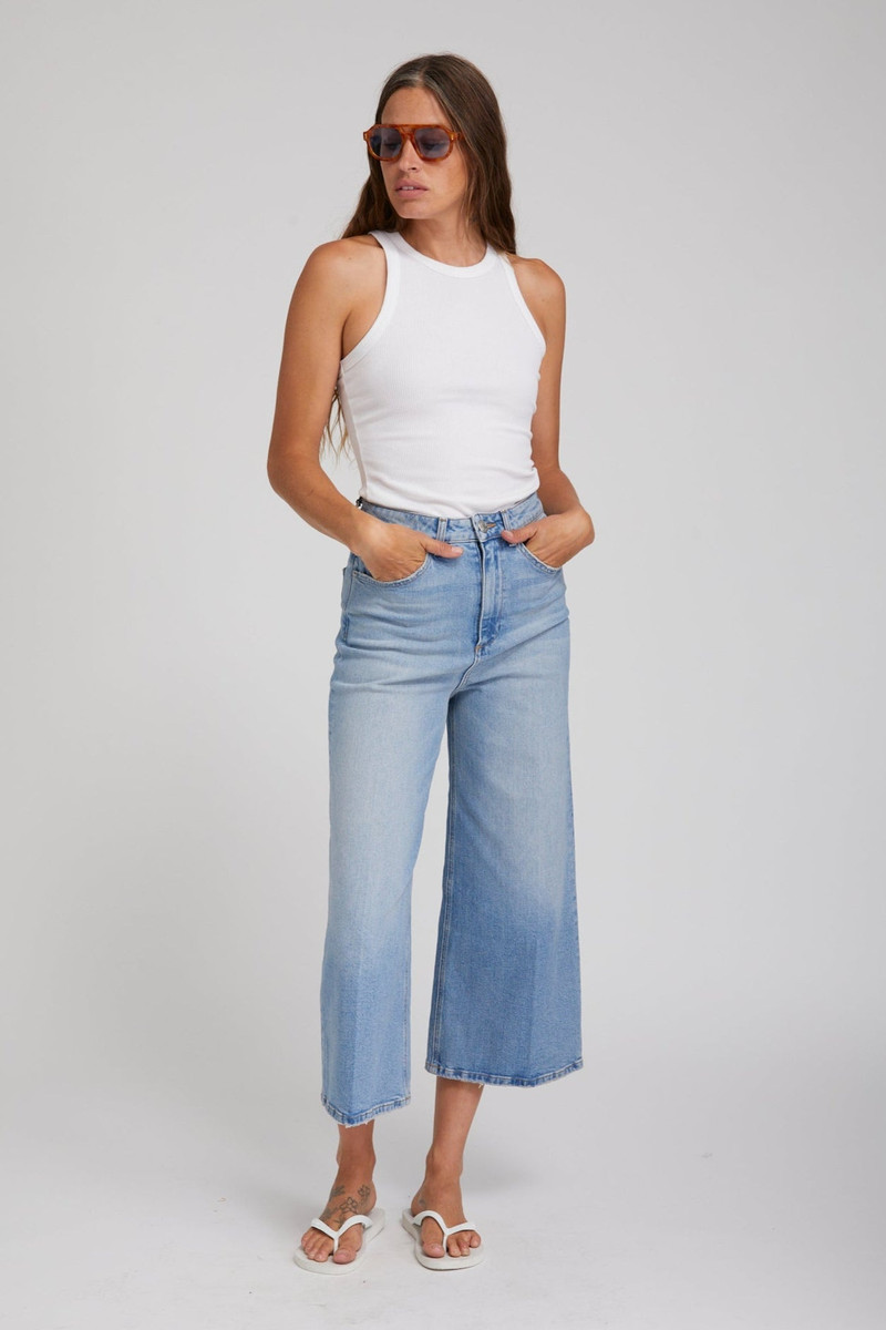 SPRWMN WOOLFE DENIM CULOTTE PANTS outlook
