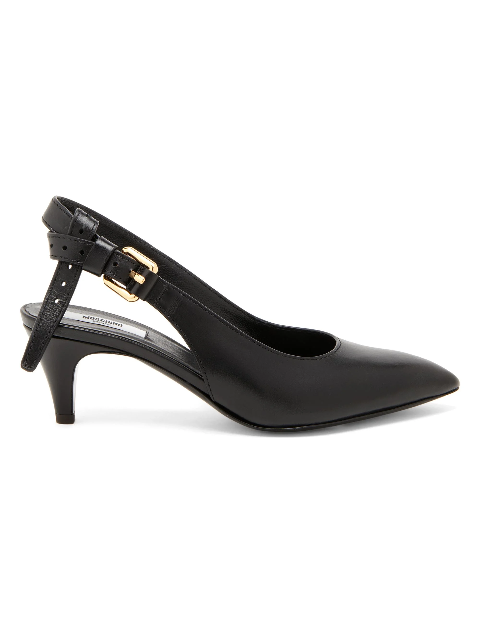 Women's Tie-Me Leather Pumps - Black - 1