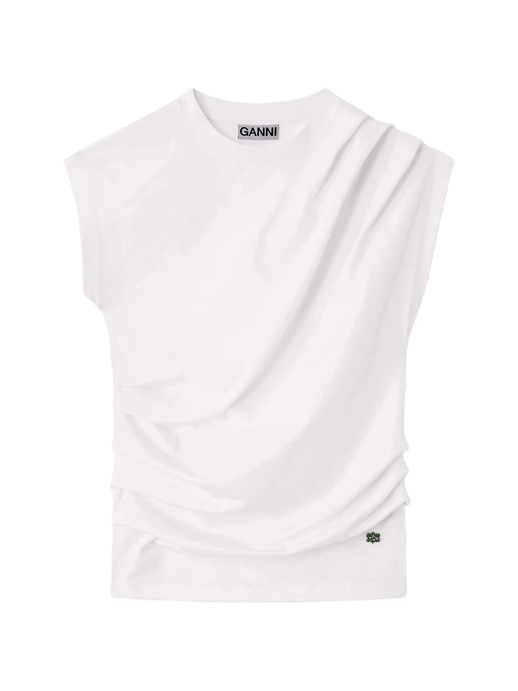 Ganni Top In Draped Jersey - 1