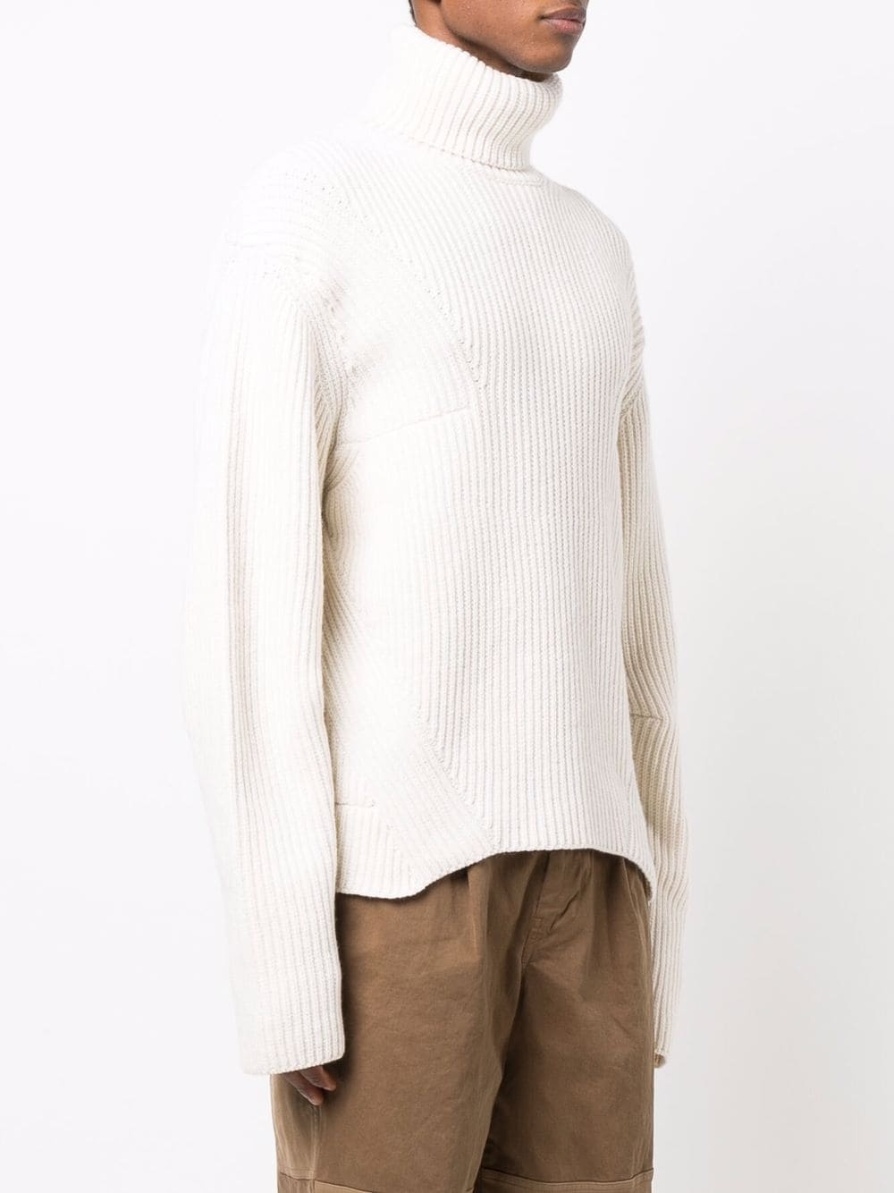 ribbed rollneck jumper - 3