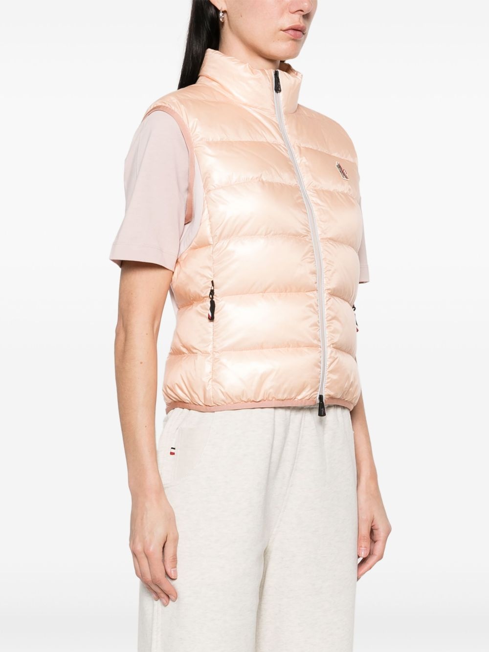 padded zip-up gilet - 3