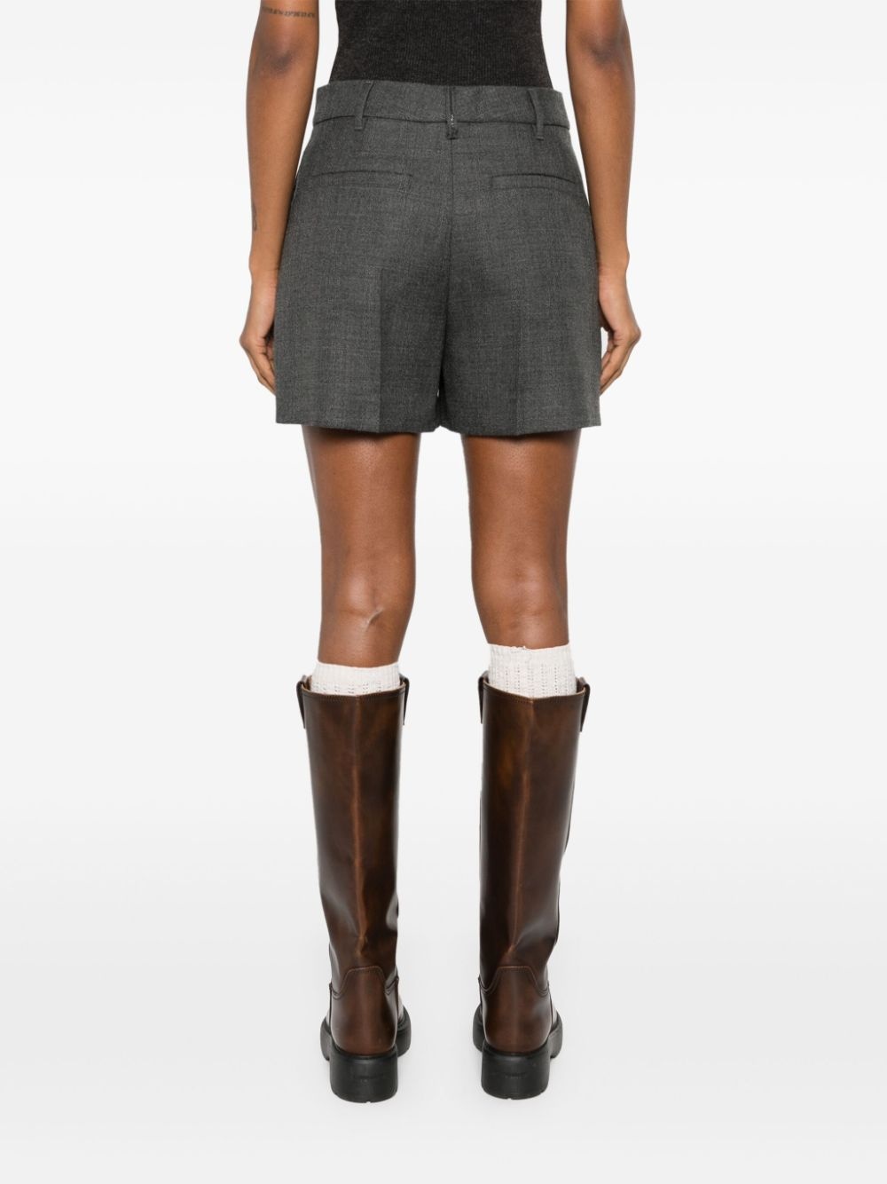 virgin wool tailored shorts - 4