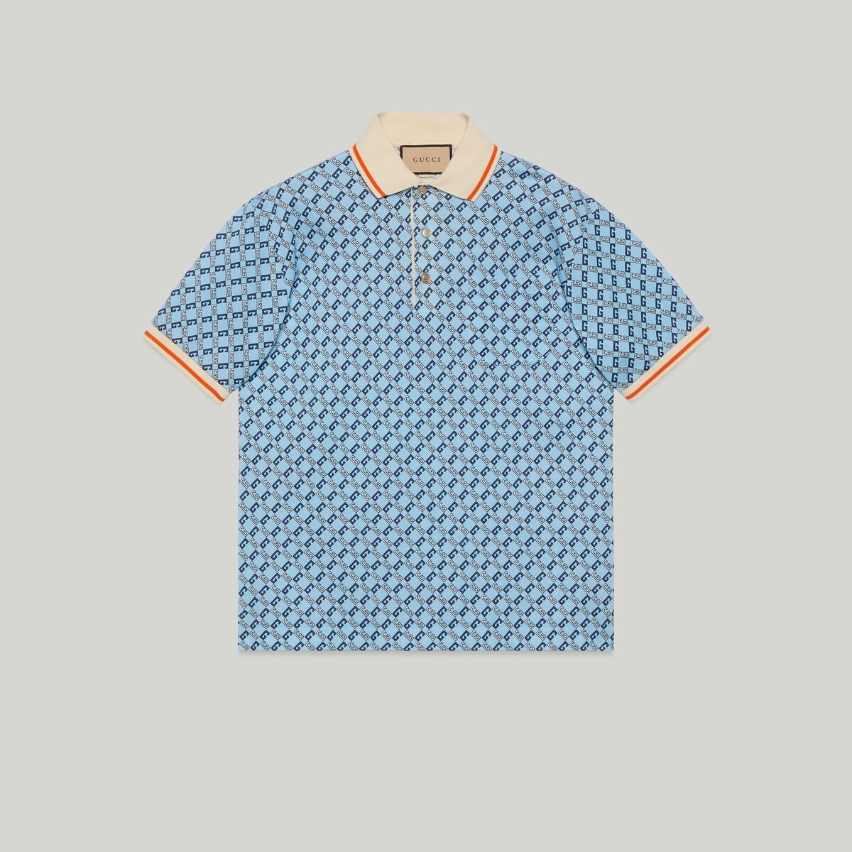 Geometric G cotton piquet polo shirt - 1