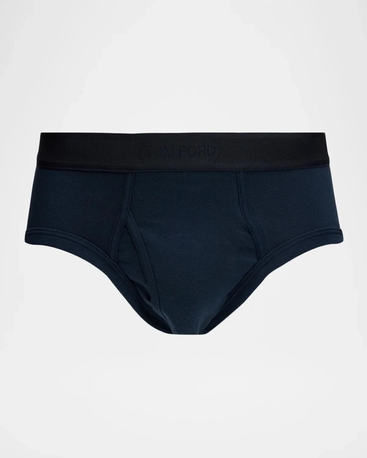 Men's Solid Cotton Jersey Briefs - 1