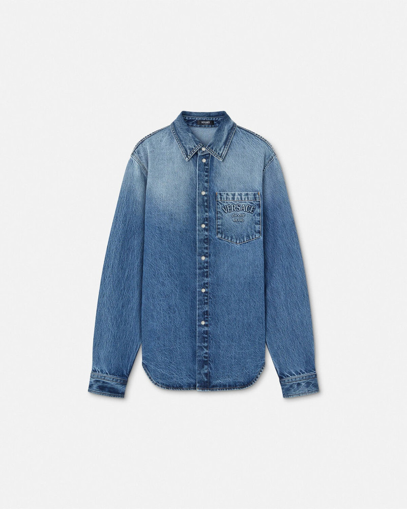 Versace Milano Stamp Denim Shirt - 1
