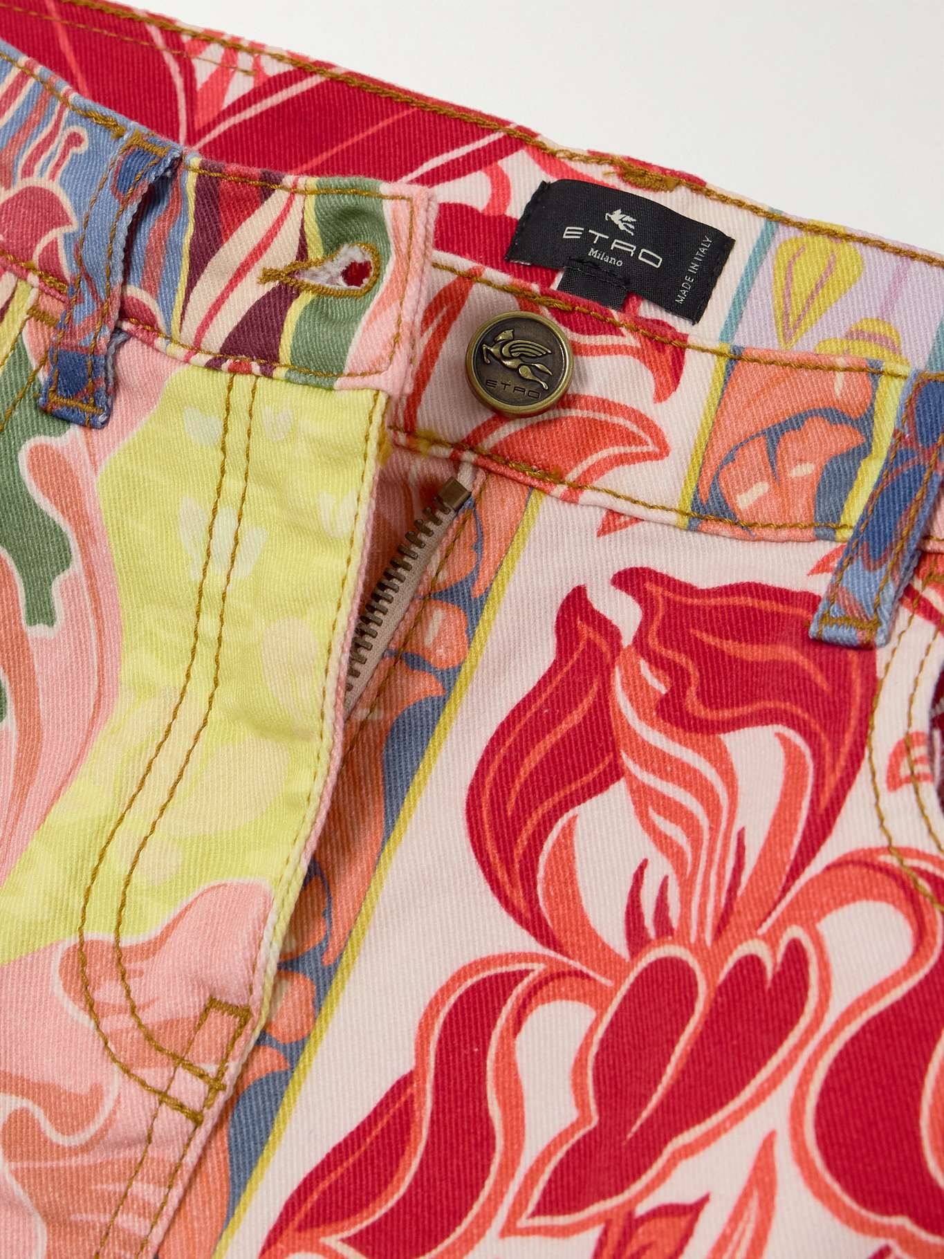 Printed high-rise straight-leg jeans - 4