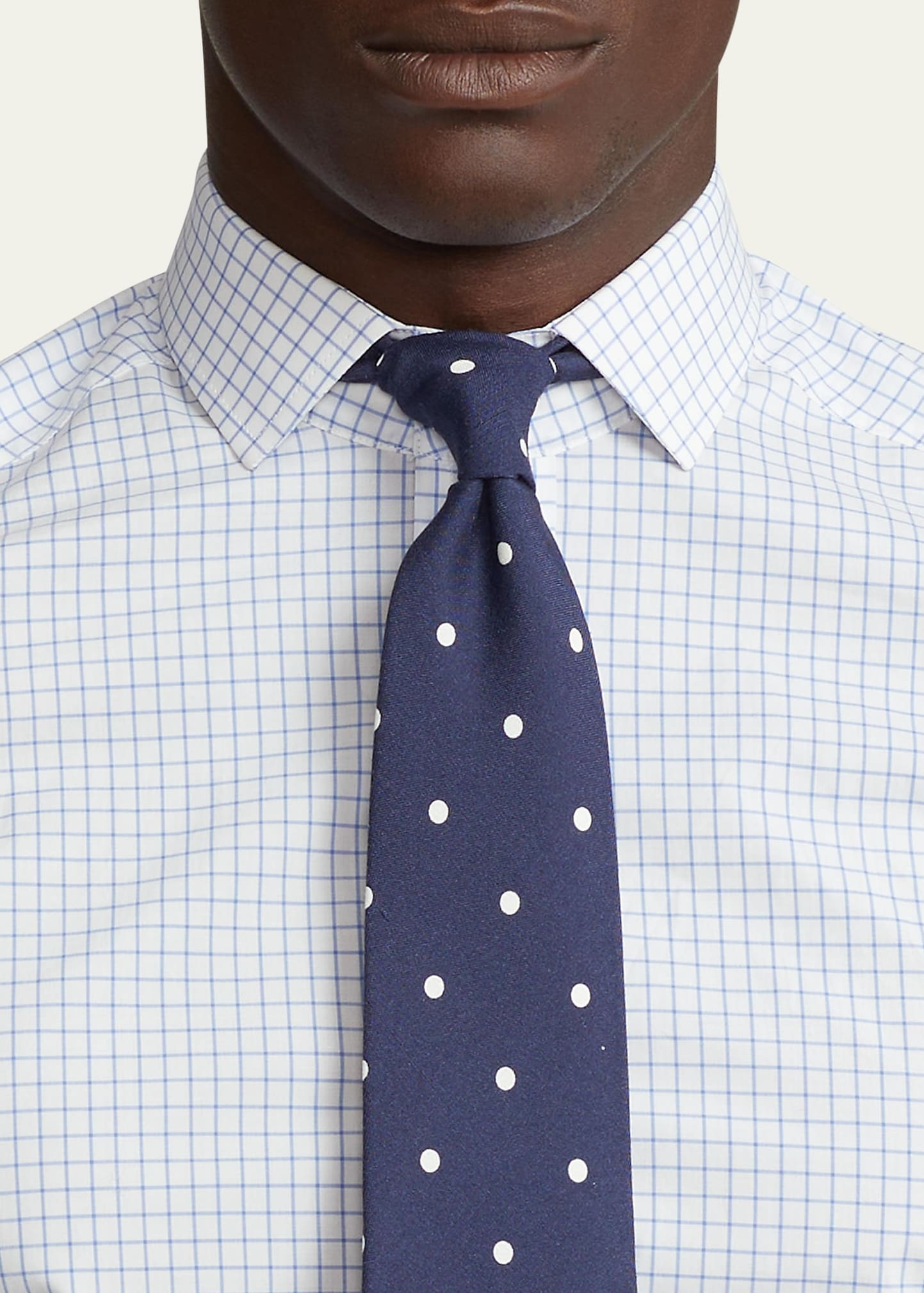 Men's Dexter Tattersall Cotton Poplin Button-Front Shirt - 5