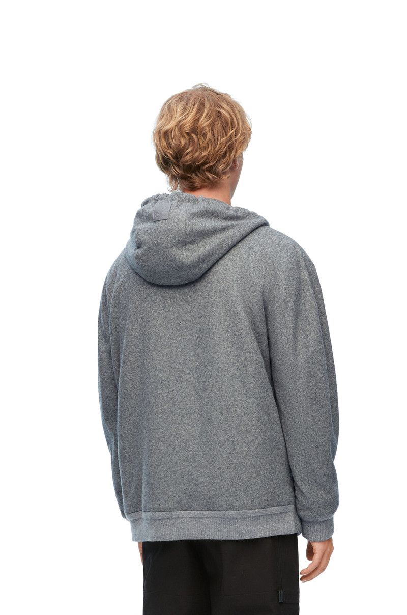 Hooded jacket in wool and cashmere 4