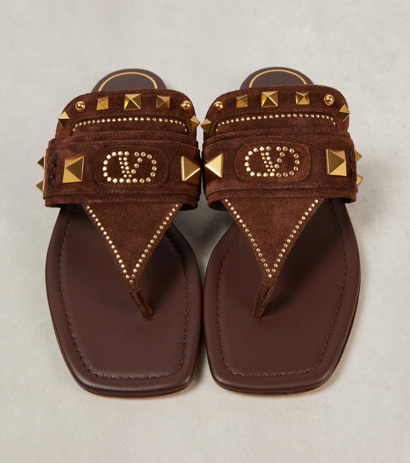 Plaster Caster studded suede thong sandals 5