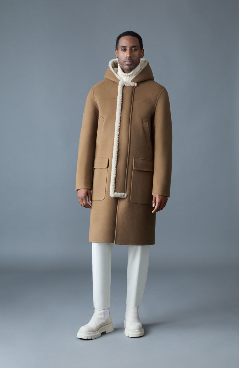 MACKAGE ABRAHAM Heavy double face wool long hooded coat outlook