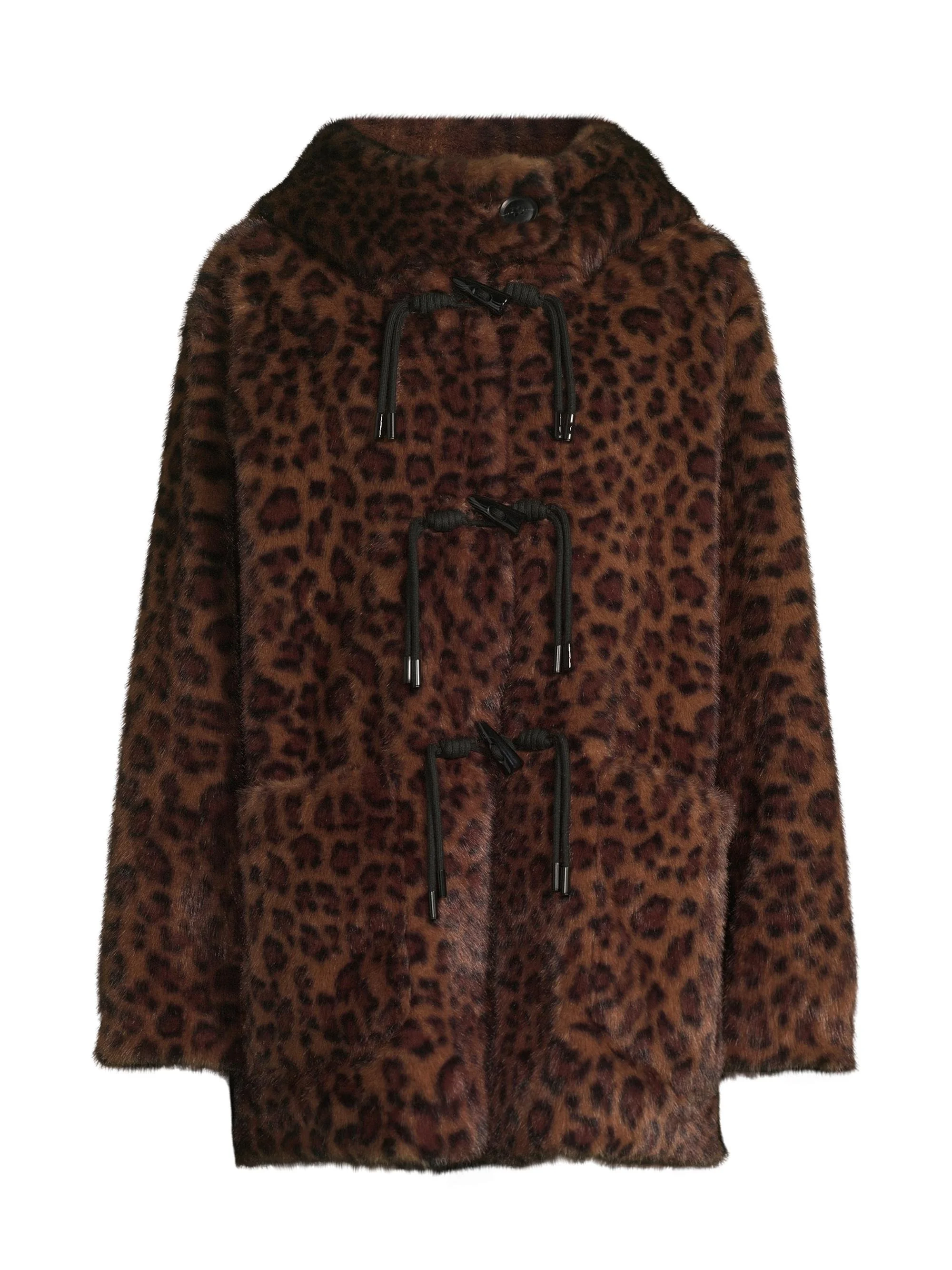 Women's Daisy Leopard-Print Faux-Fur Coat - Brown Multi - 1