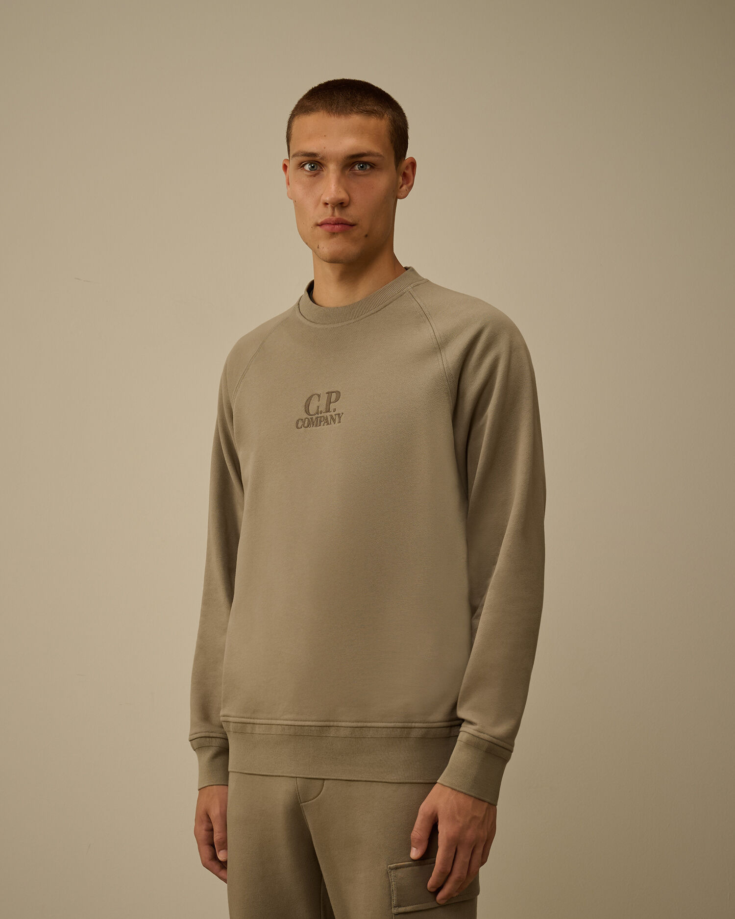 Diagonal Raised Fleece Crewneck Logo Sweatshirt - 3